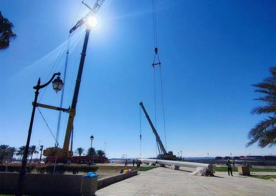 Jubail Flagpole Installation